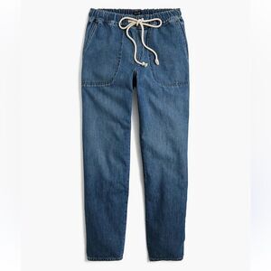 J. Crew Blue Denim Drawstring pants with elastic size 31